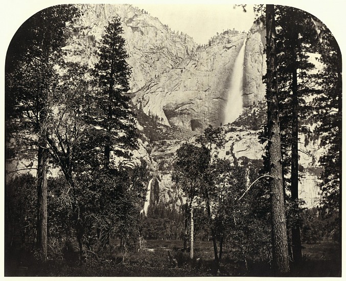 Carleton E. Watkins, Yosemite Falls (from the Upper House), 2477 ft., 1861
Vintage albumen print from a mammoth-plate glass negative, 17 1/4 x 21 1/4 in. (43.8 x 54 cm)
2368
Sold