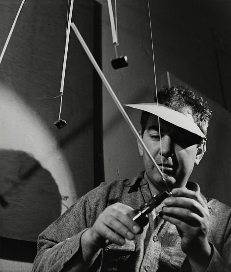 Herbert Matter, Alexander Calder working on Swizzle Sticks, New York City storefront studio, winter, 1936
Gelatin silver print; printed c. 1960s, 12 3/8 x 10 5/8 in. (31.4 x 27 cm)
6755
$5,800