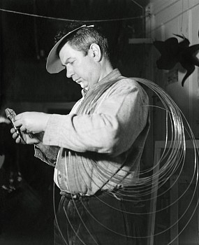 Work: Alexander Calder in his New York City storefront studio, winter