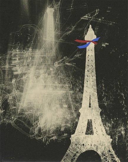 Pierre Jahan, Tour Eiffel en fête, 1946
Vintage gelatin silver print with collage elements, 14 1/4 x 11 1/4 in. (36.2 x 28.6 cm)
in celebration
7911
