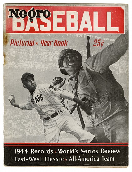 Negro Baseball Pictorial Year Book, 1944
Magazine, 11 x 8 1/2 in. (27.9 x 21.6 cm)
Original pictorial wrappers.
8517