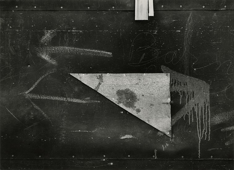 Aaron Siskind, Gloucester 1, 1944
Vintage gelatin silver print, 6 3/4 x 9 5/16 in. (17.1 x 23.6 cm)

Titled and dated and “Top” in pencil with photographer's 
stamp on print verso.
8490
$12,000