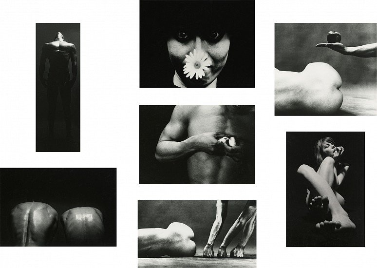 Eikoh Hosoe, Man and Woman, 1959-1960
32 early gelatin silver prints; printed c. 1960
Image sizes 4 x 7 3/8 in. (10.2 x 18.7 cm) to 9 3/ 16 x 11 11/16 (23.3 x 29.7 cm)
Each mounted to mat board hinged to window mats 14 x 18 in.
8586
Sold
