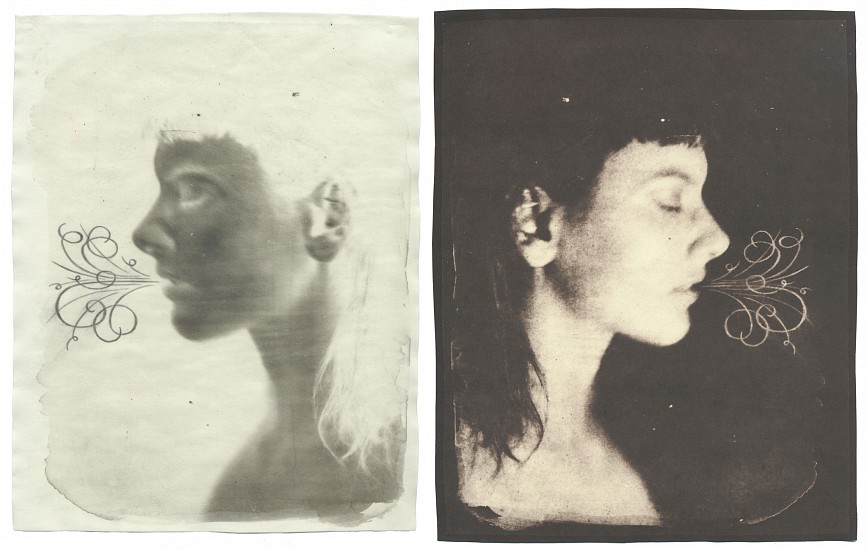 Dan Estabrook, Breath, 2004
Calotype negative with pencil, and platinum-toned salt print, 10 x 8 in. (25.4 x 20.3 cm)
each. Unique.
Each custom framed.
8814
Sold