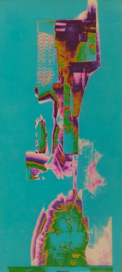 Jaroslav Rössler, Untitled, 1967-77
3 color transparent sheets, 14 5/8 x 6 1/2 in. (37.1 x 16.5 cm)
Taped to mount 15 x 7 in. (38.1 x 17.8 cm).
Signed in blued ink with Photographer's stamp on mount verso.
Illustrated: Birgus, Vladmír and Jan Mlčoch. Jaroslav Rössler: Czech Avant-Garde Photographer. MIT Press, 2004, Pl. 134.
8799
$15,000