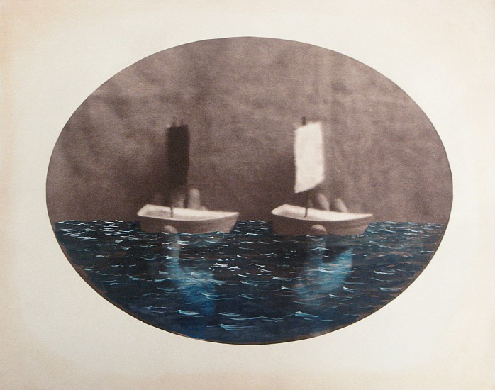 Dan Estabrook, At Sea, 2007
Salt print with watercolor and gouache , 16 x 20 in. (40.6 x 50.8 cm)
Edition 3/3. Signed, dated and editioned in pencil verso.
Illustrated: Estabrook, Dan. Forever & Never. Artsuite, 2024, pl. 9.
Custom framed.
8801
$5,800
